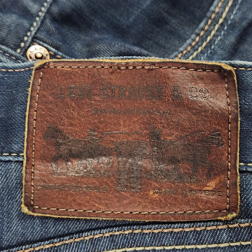 Levis 514 Slim Straight Jeans Mens‎ 34x30 Dark Wash Blue Denim Pants